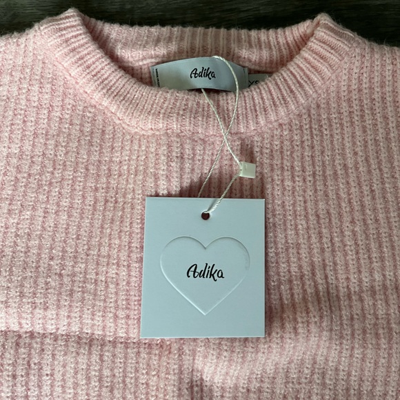 Adika - Pink tie cropped sweater - Picture 2 of 3